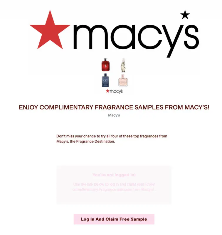 FREE Macy’s Fragrance Sample Boxes from Popsugar Dabble